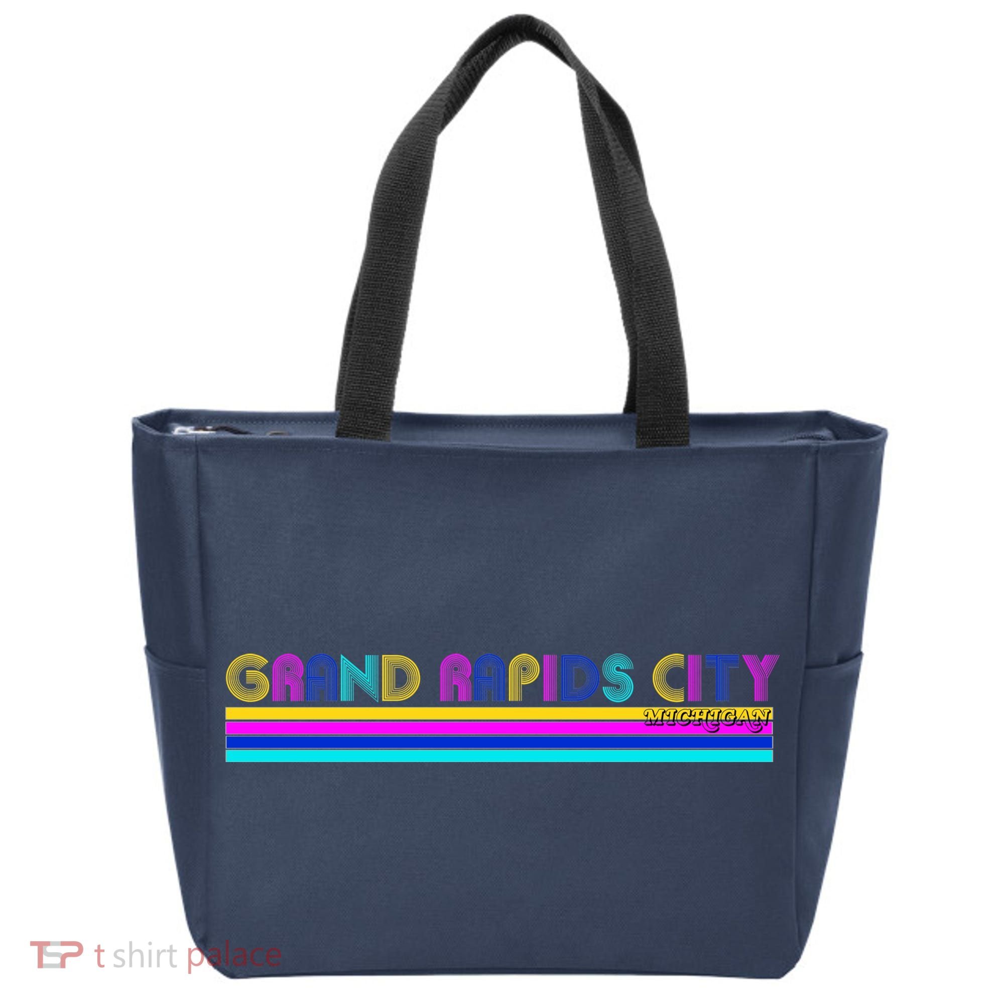 Grand Rapids City Michigan Retro Logo Tote Bag