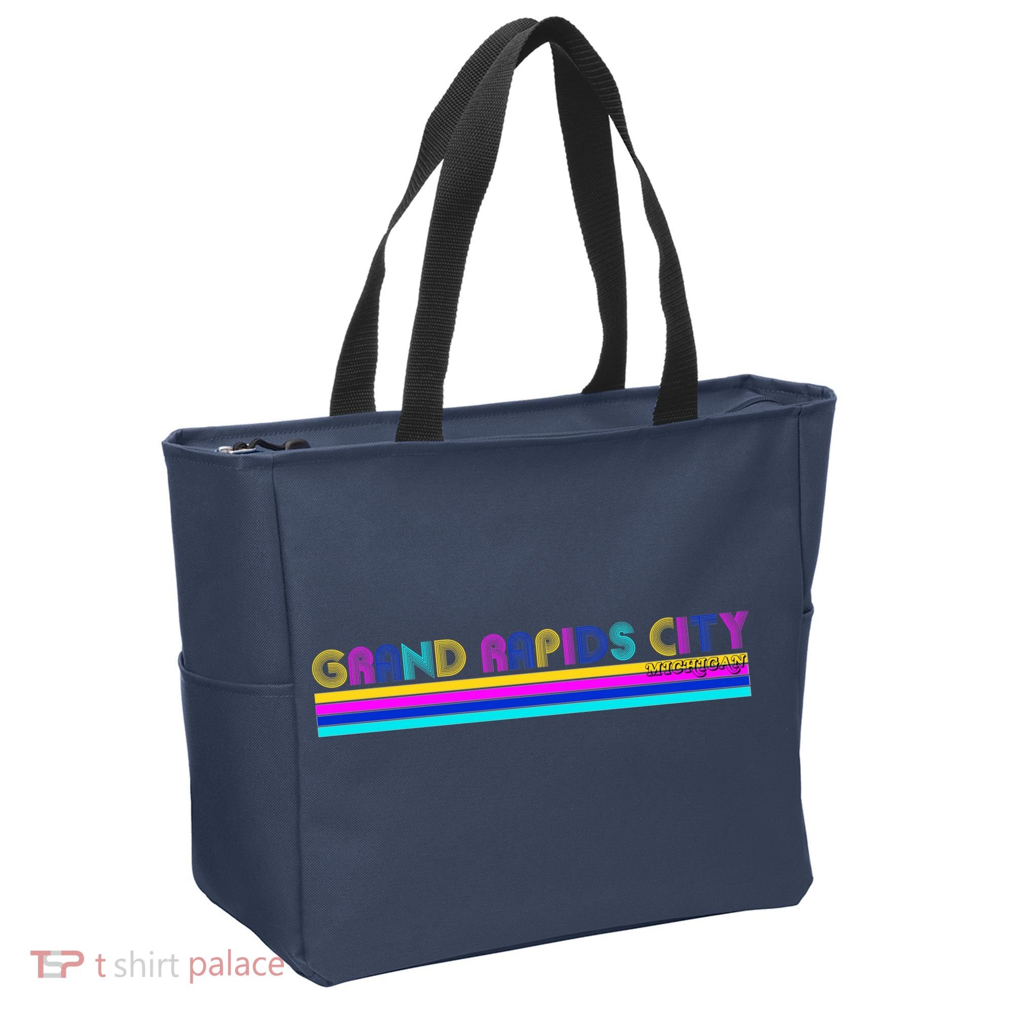 Grand Rapids City Michigan Retro Logo Tote Bag