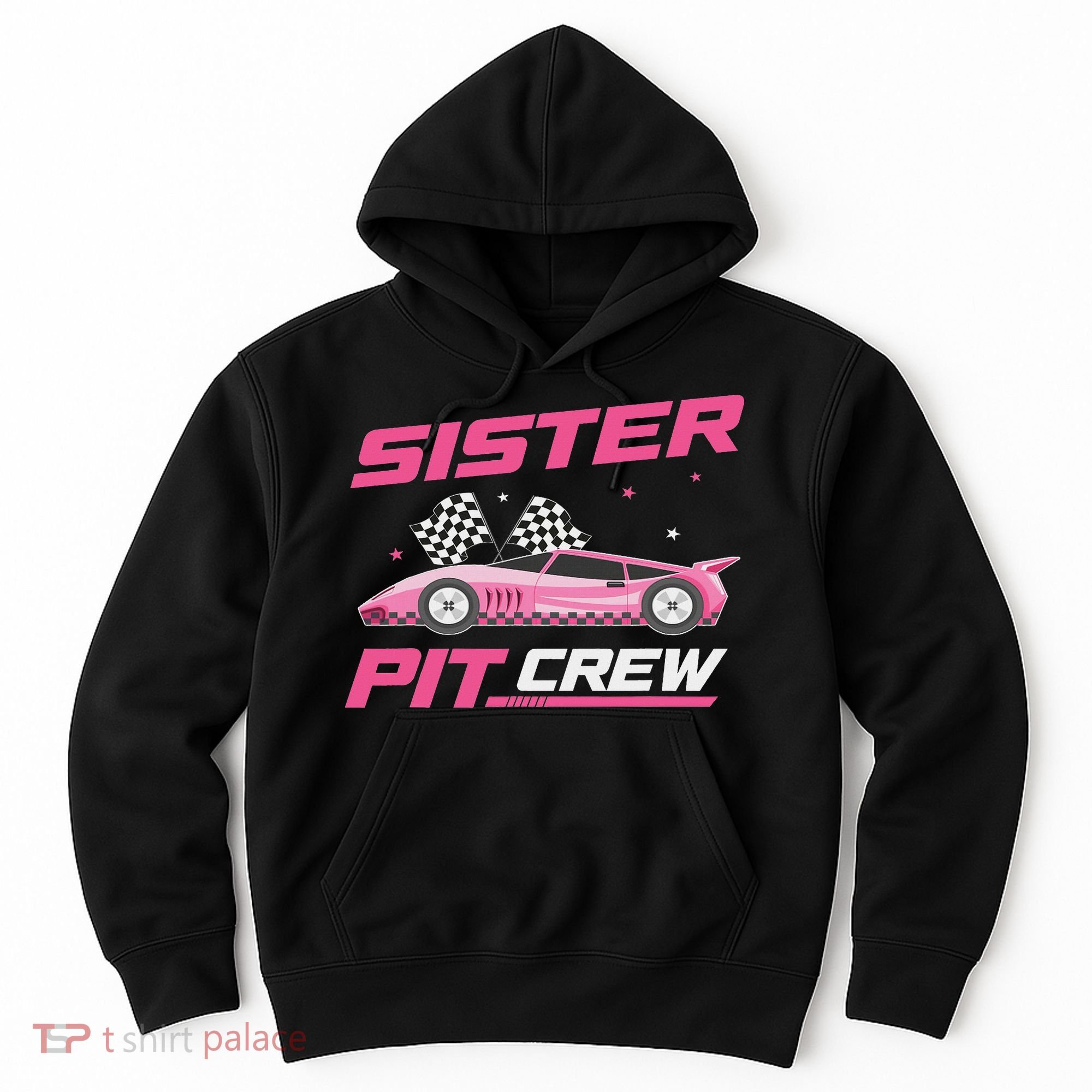 Girl Race Car Birthday Decorations Racing Sister Pit Crew Hoodie