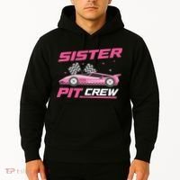 Girl Race Car Birthday Decorations Racing Sister Pit Crew Hoodie thumb 2