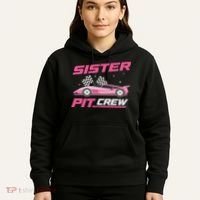 Girl Race Car Birthday Decorations Racing Sister Pit Crew Hoodie thumb 5