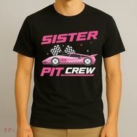Girl Race Car Birthday Decorations Racing Sister Pit Crew T-Shirt thumb 3