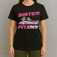 Girl Race Car Birthday Decorations Racing Sister Pit Crew T-Shirt thumb 4