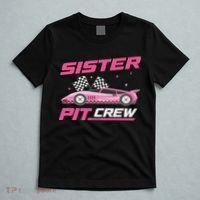 Girl Race Car Birthday Decorations Racing Sister Pit Crew T-Shirt thumb 5