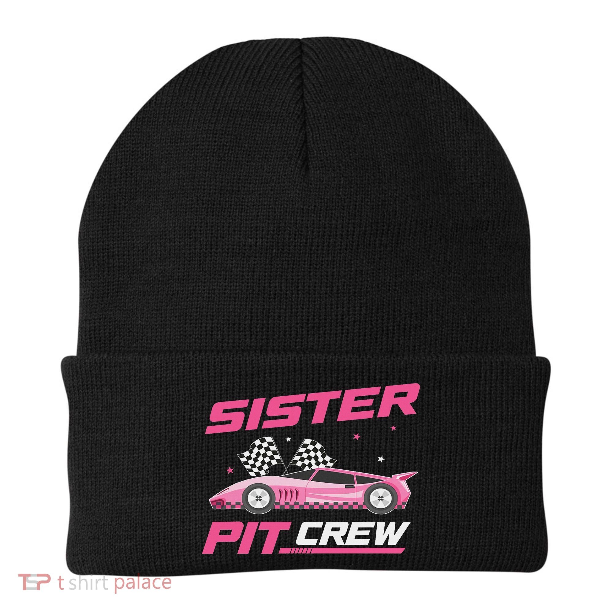 Girl Race Car Birthday Decorations Racing Sister Pit Crew Beanie