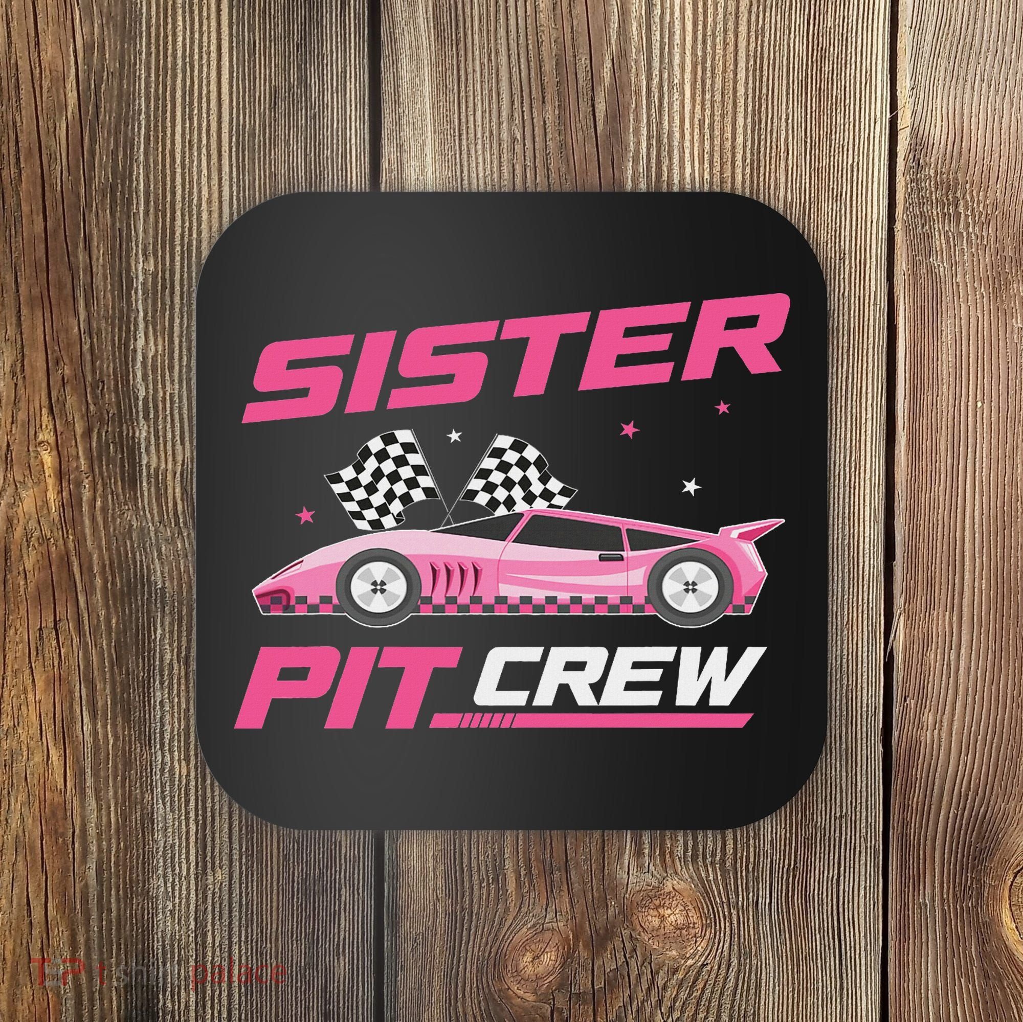 Girl Race Car Birthday Decorations Racing Sister Pit Crew Coaster