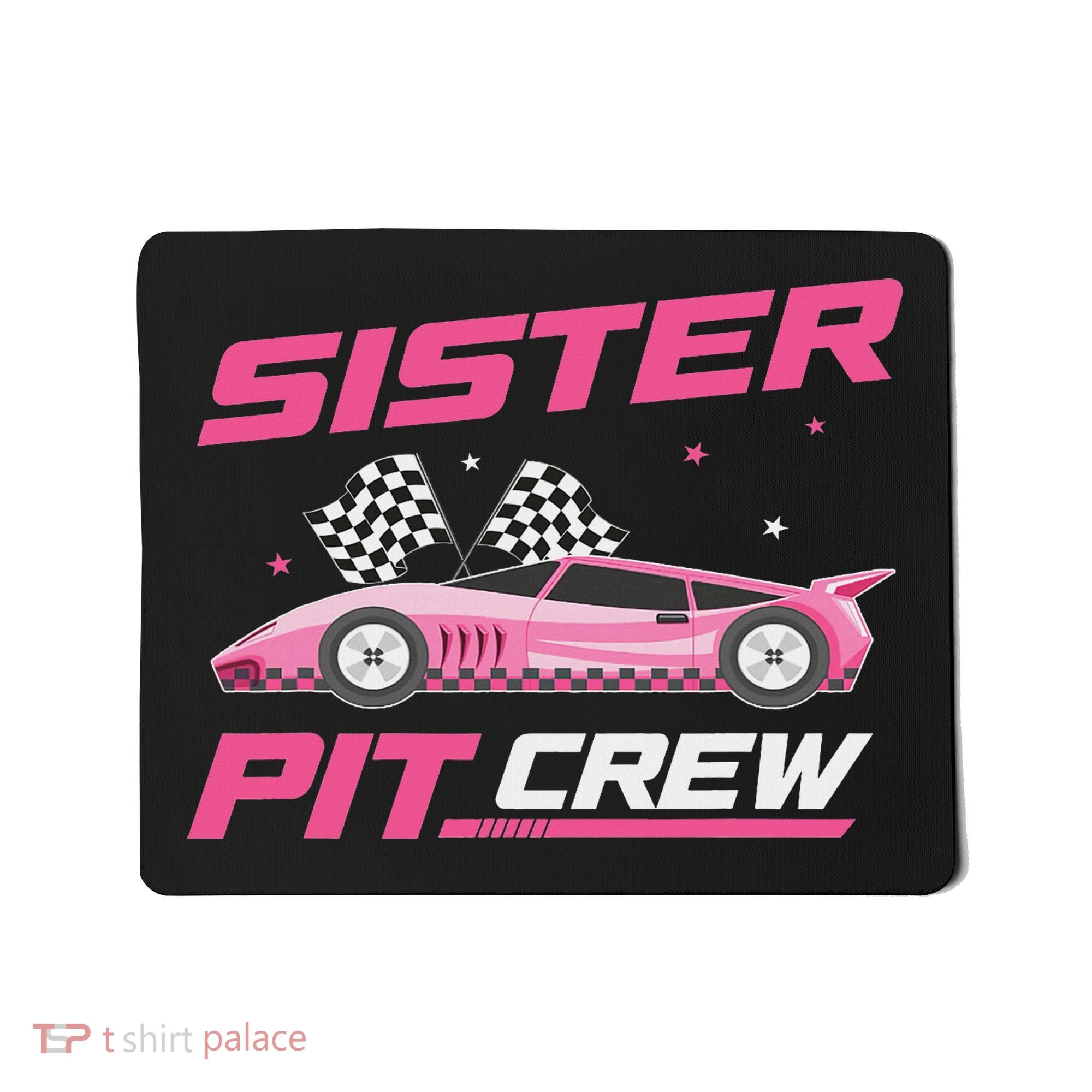Girl Race Car Birthday Decorations Racing Sister Pit Crew Mousepad
