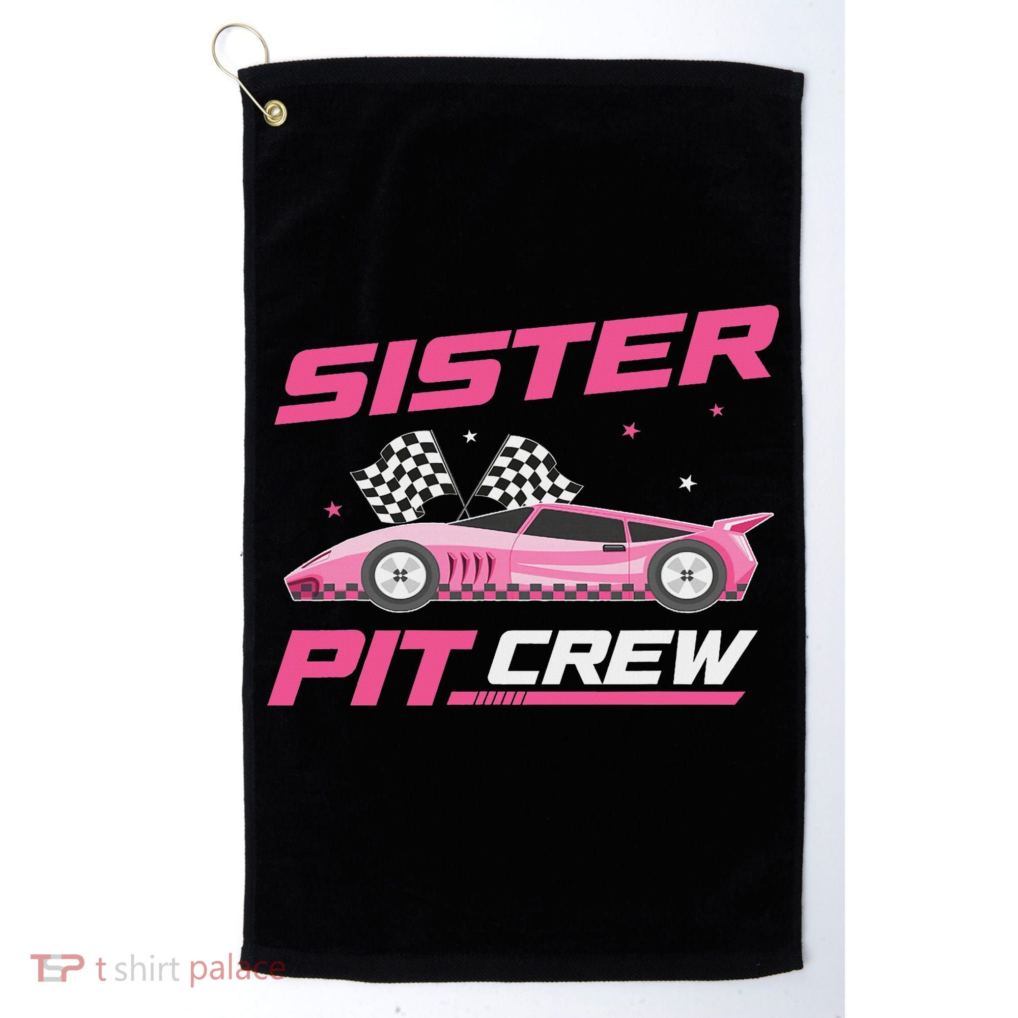 Girl Race Car Birthday Decorations Racing Sister Pit Crew Golf Towel