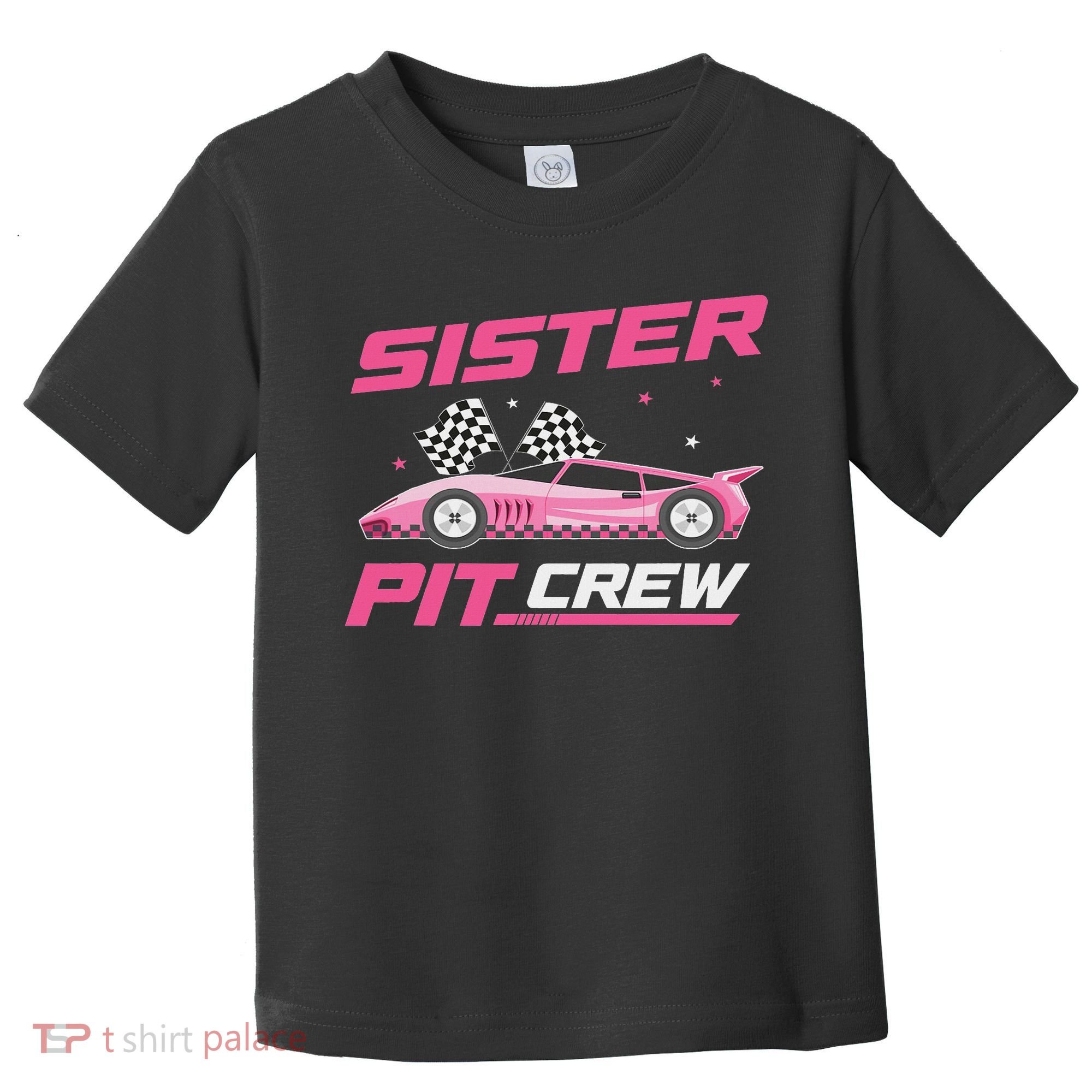 Girl Race Car Birthday Decorations Racing Sister Pit Crew Toddler T-Shirt
