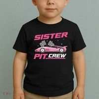 Girl Race Car Birthday Decorations Racing Sister Pit Crew Toddler T-Shirt thumb 2