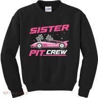 Girl Race Car Birthday Decorations Racing Sister Pit Crew Kids Sweatshirt thumb 0