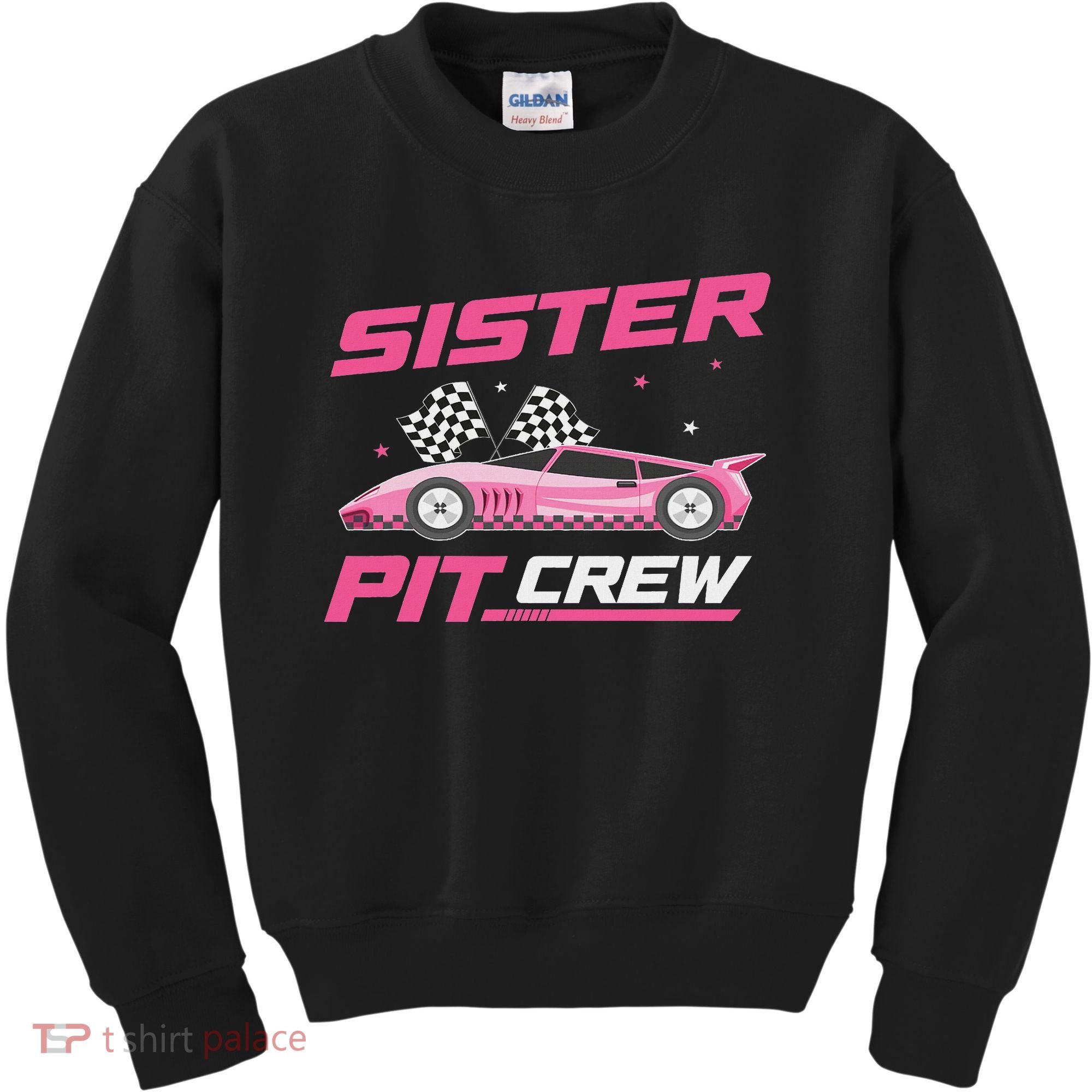 Girl Race Car Birthday Decorations Racing Sister Pit Crew Kids Sweatshirt
