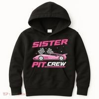Girl Race Car Birthday Decorations Racing Sister Pit Crew Kids Hoodie thumb 0
