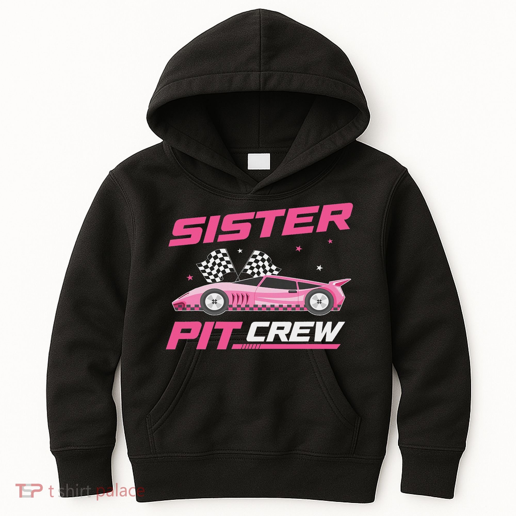 Girl Race Car Birthday Decorations Racing Sister Pit Crew Kids Hoodie