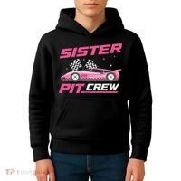 Girl Race Car Birthday Decorations Racing Sister Pit Crew Kids Hoodie thumb 4