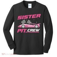Girl Race Car Birthday Decorations Racing Sister Pit Crew Kids Long Sleeve Shirt thumb 0