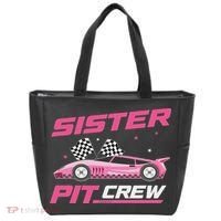Girl Race Car Birthday Decorations Racing Sister Pit Crew Tote Bag thumb 0