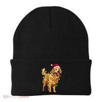 Golden Retriever Christmas Santa Hat Tree Lights Pajama  Beanie thumb 0