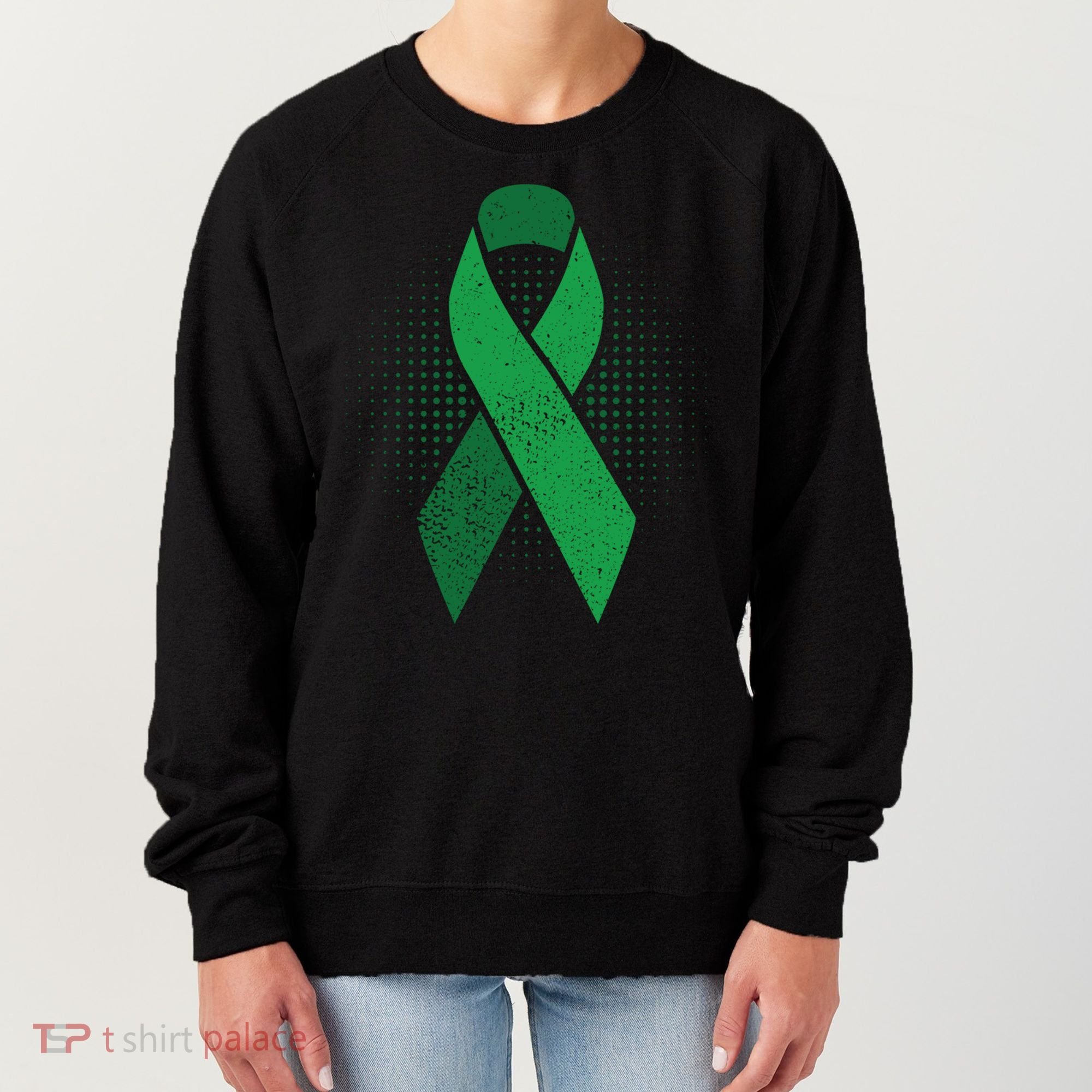 Green Ribbon Cool Gift Cerebral Palsy Awareness Funny Gift Women's Sweatshirt