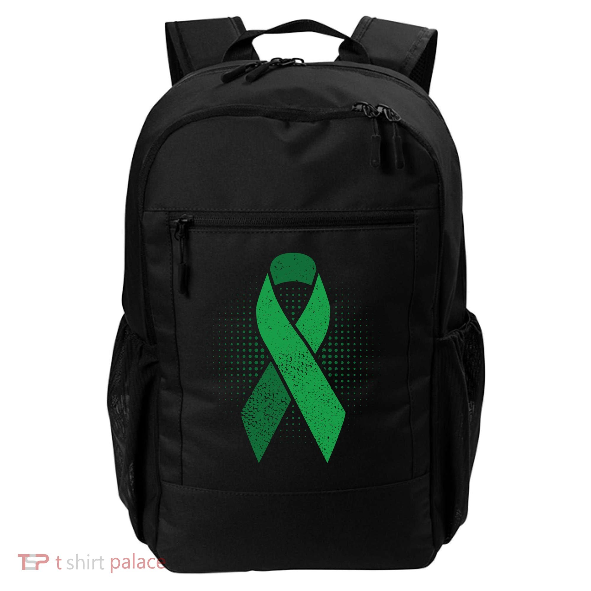 Green Ribbon Cool Gift Cerebral Palsy Awareness Funny Gift Backpack