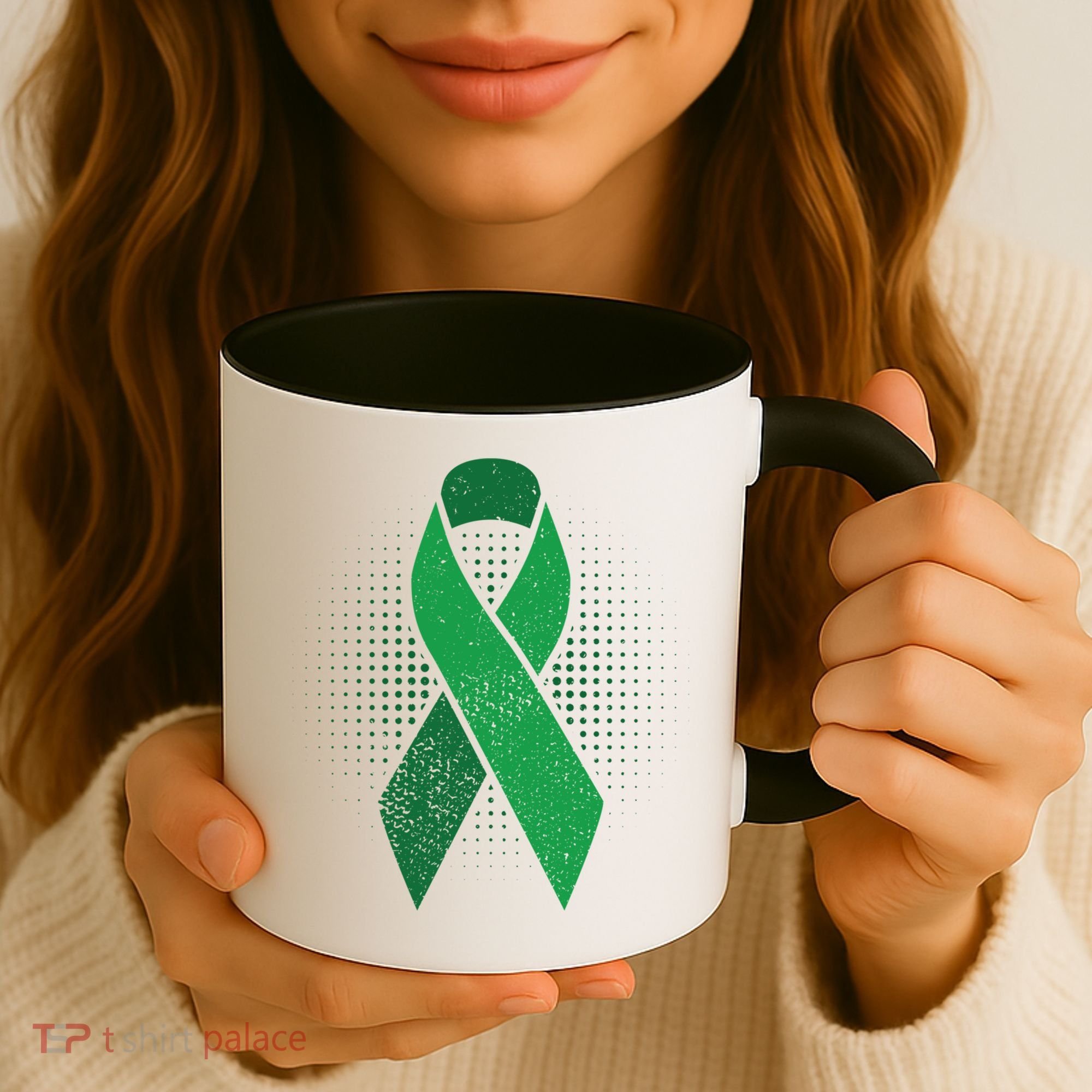 Green Ribbon Cool Gift Cerebral Palsy Awareness Funny Gift Coffee Mug