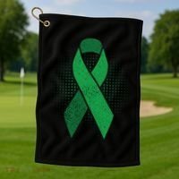 Green Ribbon Cool Gift Cerebral Palsy Awareness Funny Gift Golf Towel thumb 1