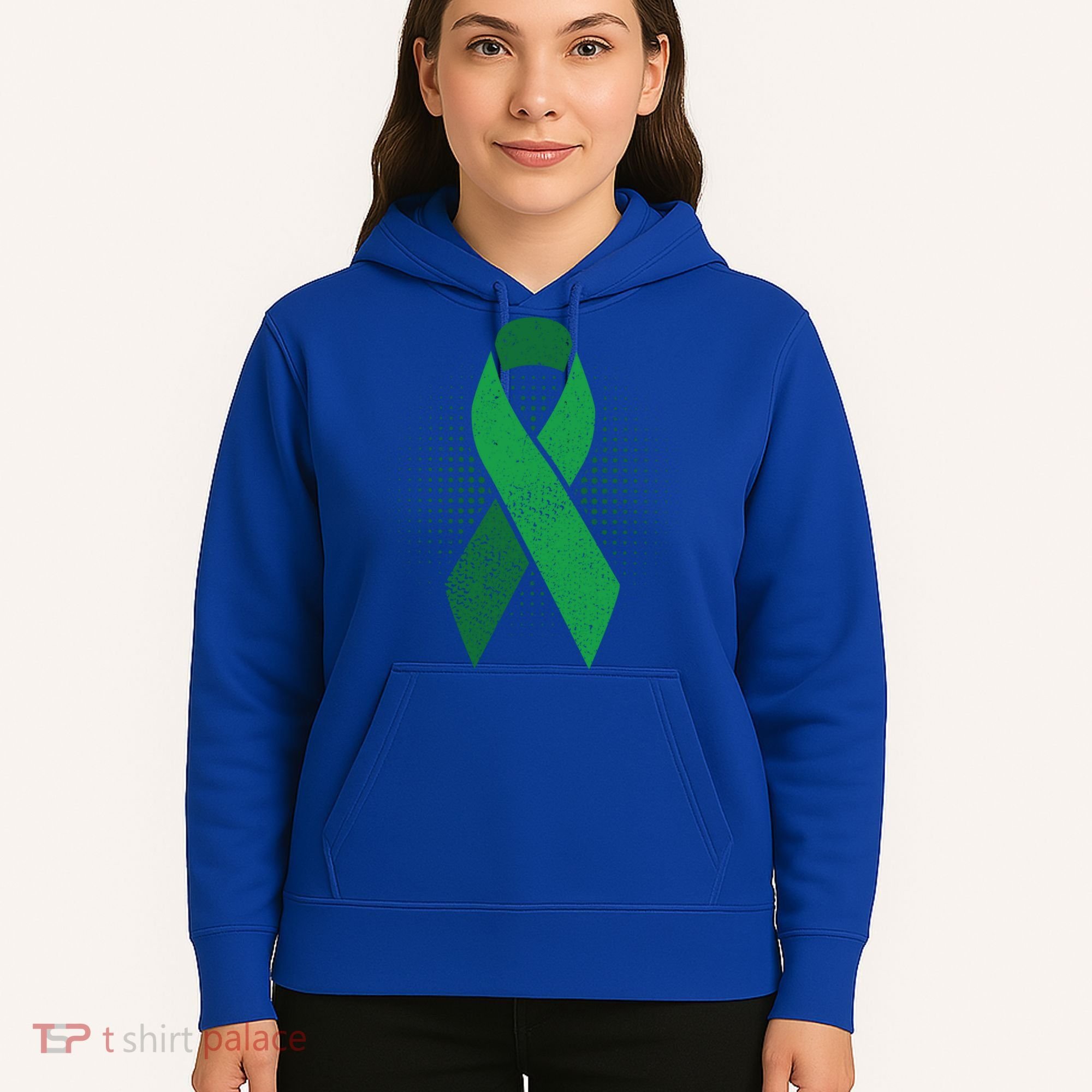 Green Ribbon Cool Gift Cerebral Palsy Awareness Funny Gift Hoodie