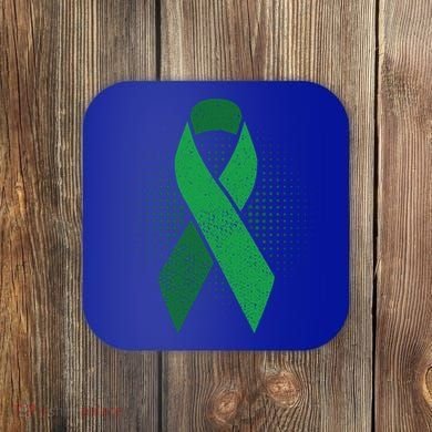 Green Ribbon Cool Gift Cerebral Palsy Awareness Funny Gift Coaster