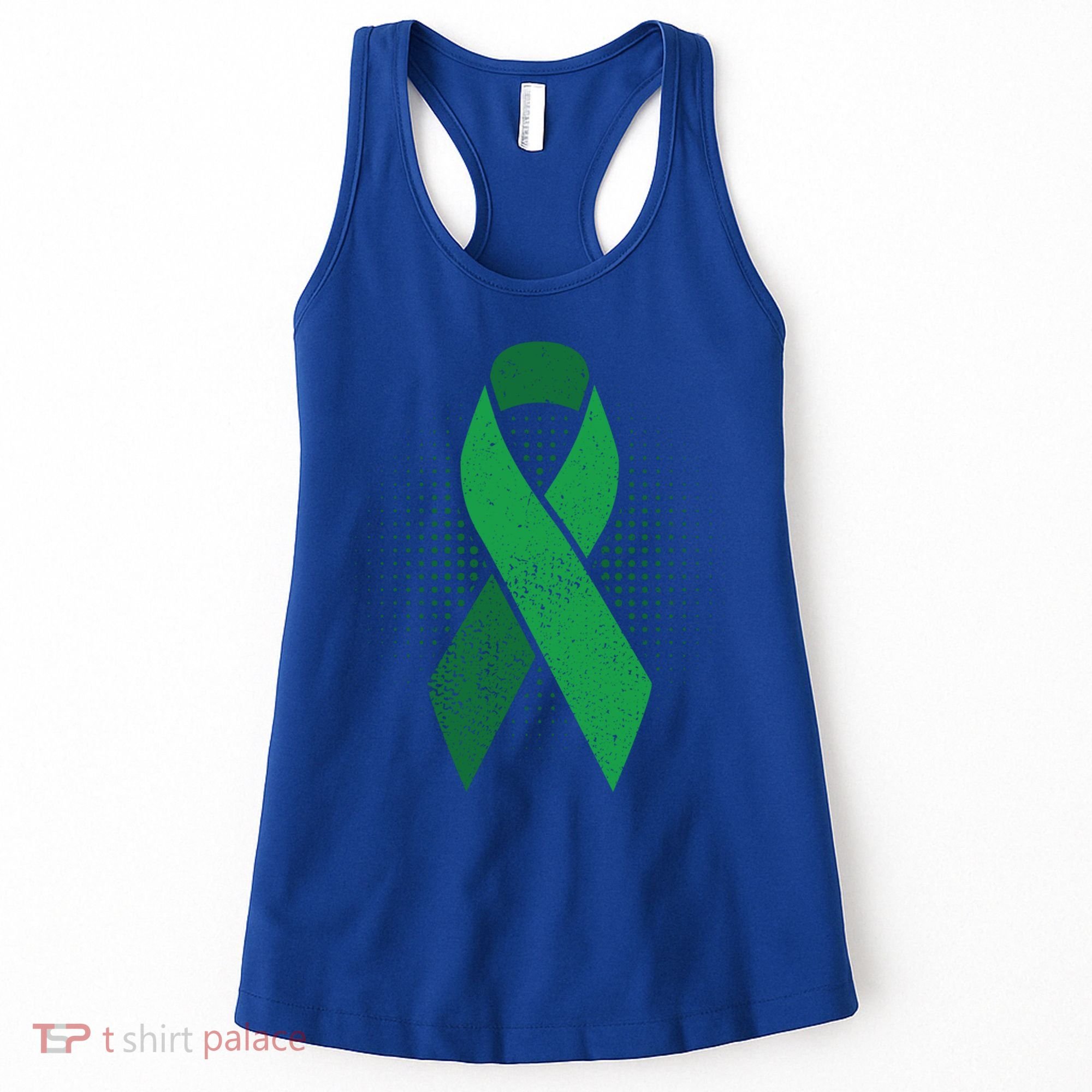 Green Ribbon Cool Gift Cerebral Palsy Awareness Funny Gift Women's Tank Top
