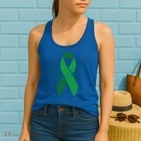 Green Ribbon Cool Gift Cerebral Palsy Awareness Funny Gift Women's Tank Top thumb 2