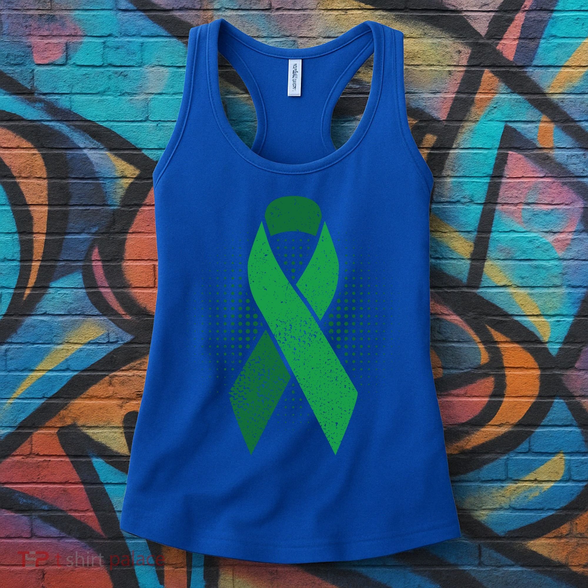 Green Ribbon Cool Gift Cerebral Palsy Awareness Funny Gift Women's Tank Top