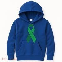 Green Ribbon Cool Gift Cerebral Palsy Awareness Funny Gift Kids Hoodie thumb 0