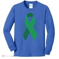 Green Ribbon Cool Gift Cerebral Palsy Awareness Funny Gift Kids Long Sleeve Shirt thumb 0