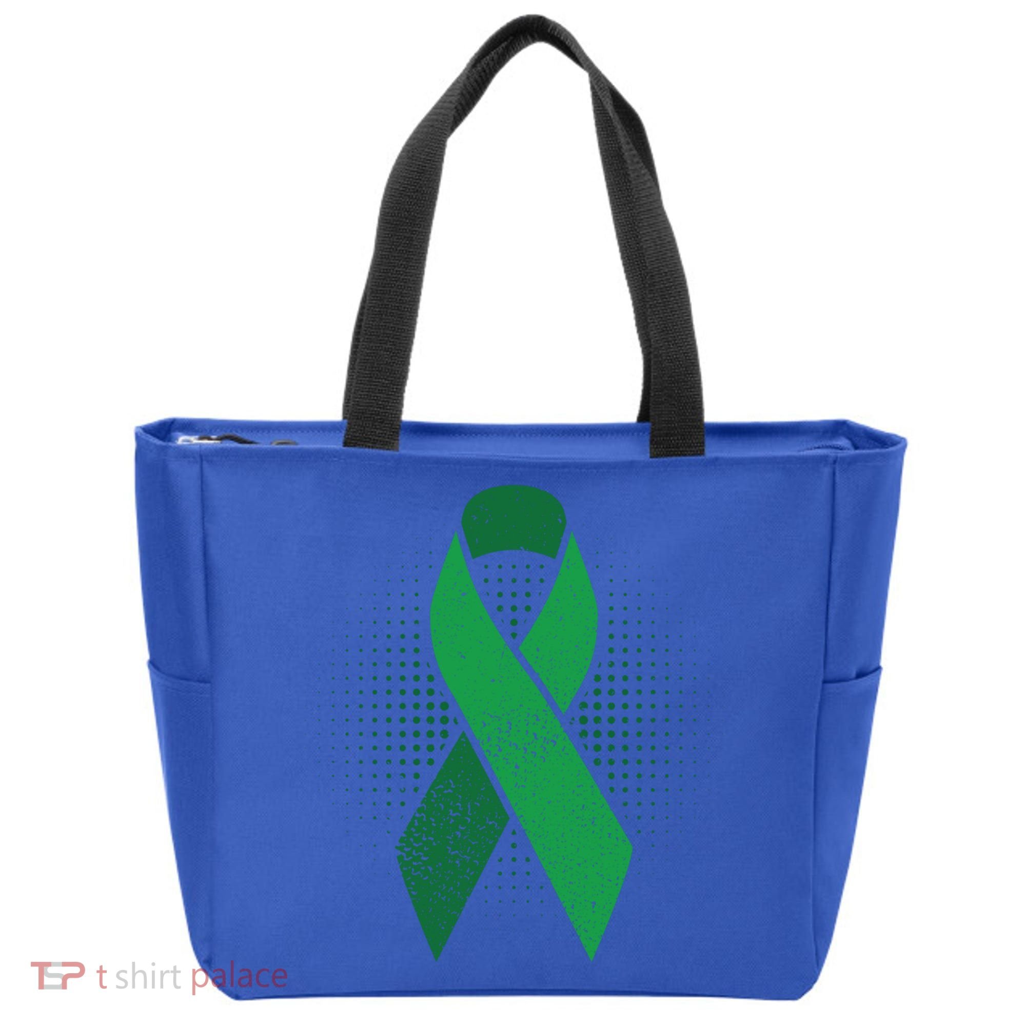 Green Ribbon Cool Gift Cerebral Palsy Awareness Funny Gift Tote Bag