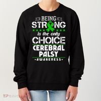 Green Ribbon Cool Gift Cerebral Palsy Awareness Cool Gift Women's Sweatshirt thumb 0