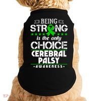 Green Ribbon Cool Gift Cerebral Palsy Awareness Cool Gift Doggie Tank thumb 0