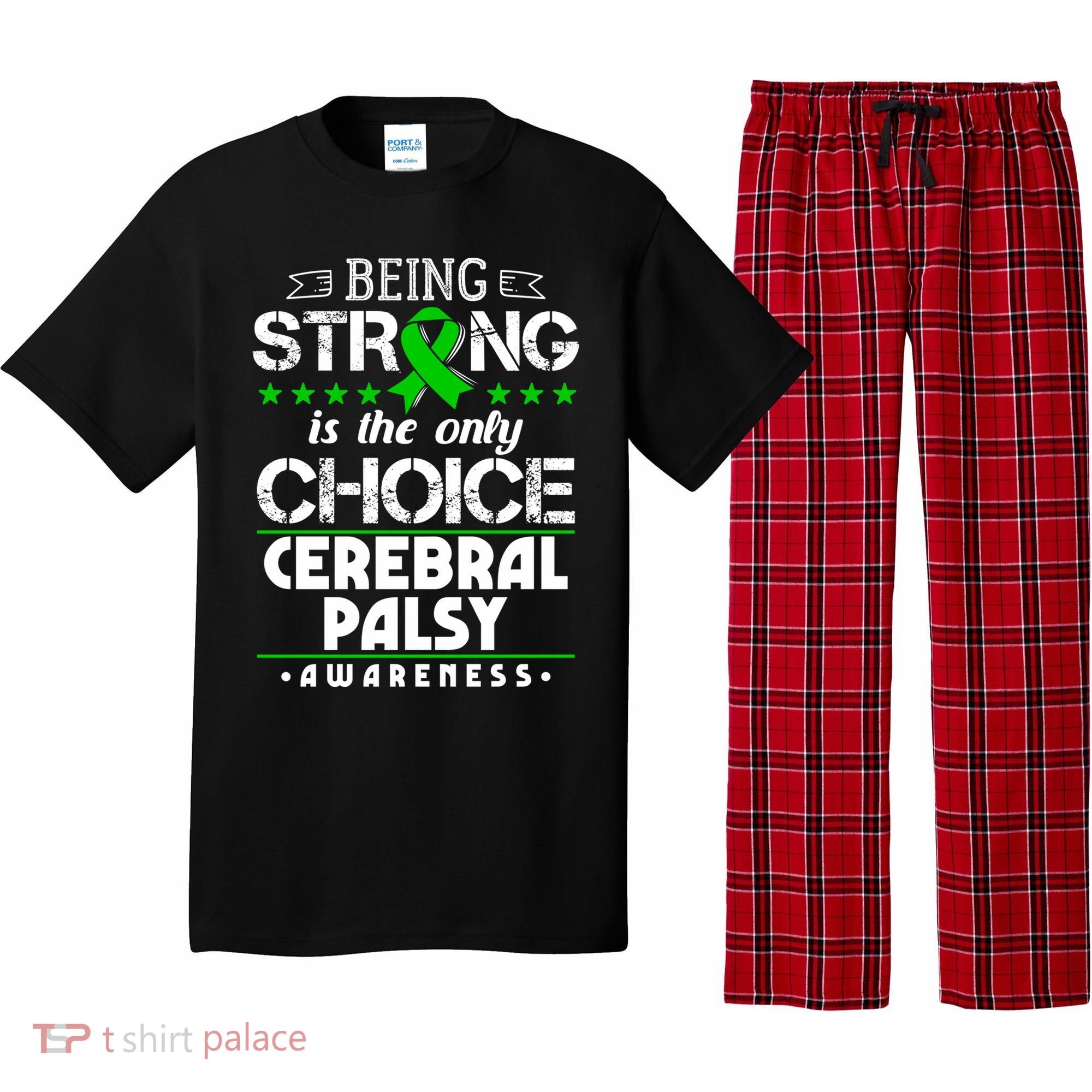 Green Ribbon Cool Gift Cerebral Palsy Awareness Cool Gift Pajama Set