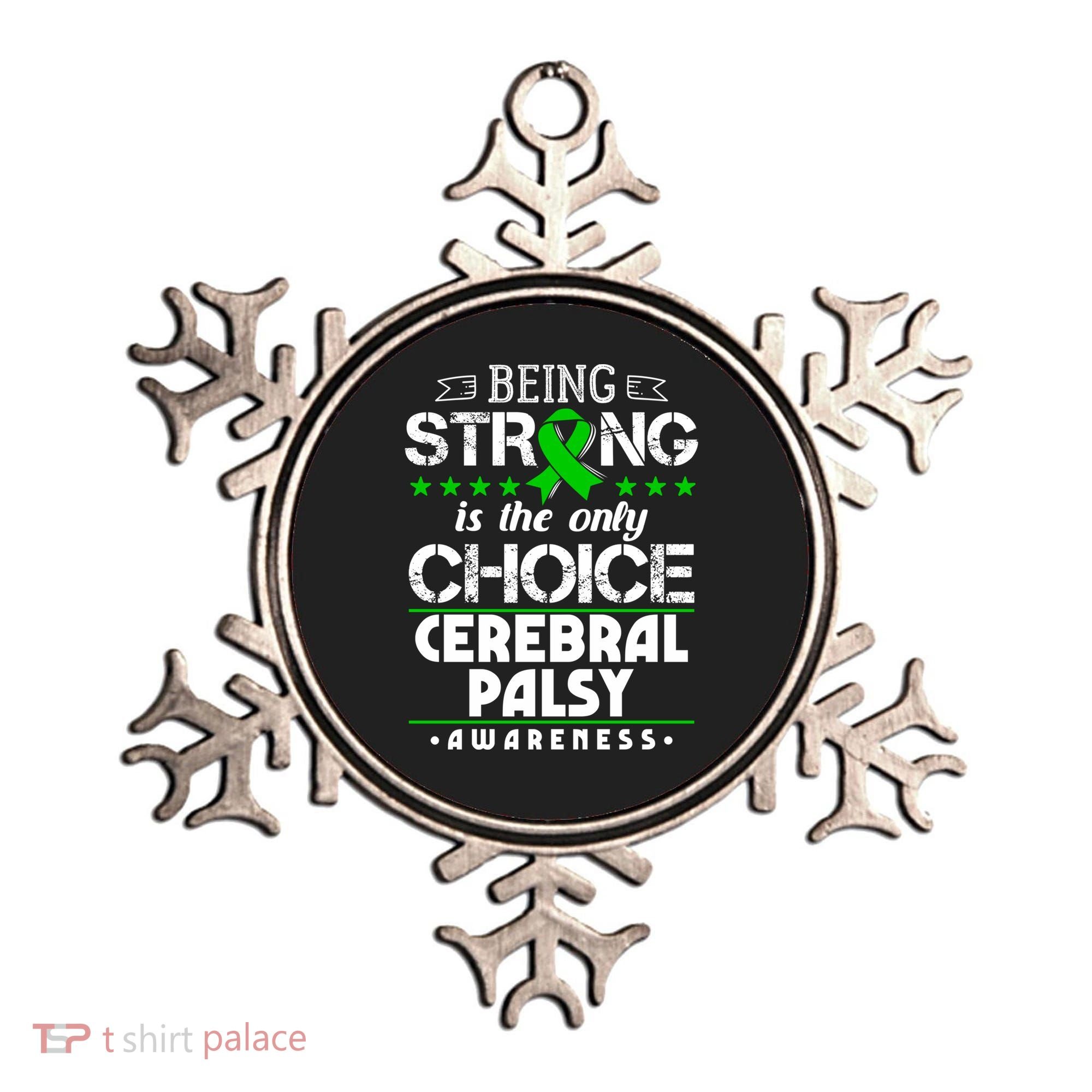 Green Ribbon Cool Gift Cerebral Palsy Awareness Cool Gift Ornament