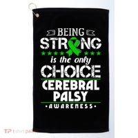Green Ribbon Cool Gift Cerebral Palsy Awareness Cool Gift Golf Towel thumb 0