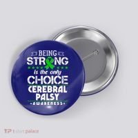 Green Ribbon Cool Gift Cerebral Palsy Awareness Cool Gift Button thumb 0