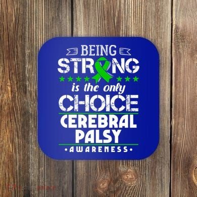 Green Ribbon Cool Gift Cerebral Palsy Awareness Cool Gift Coaster