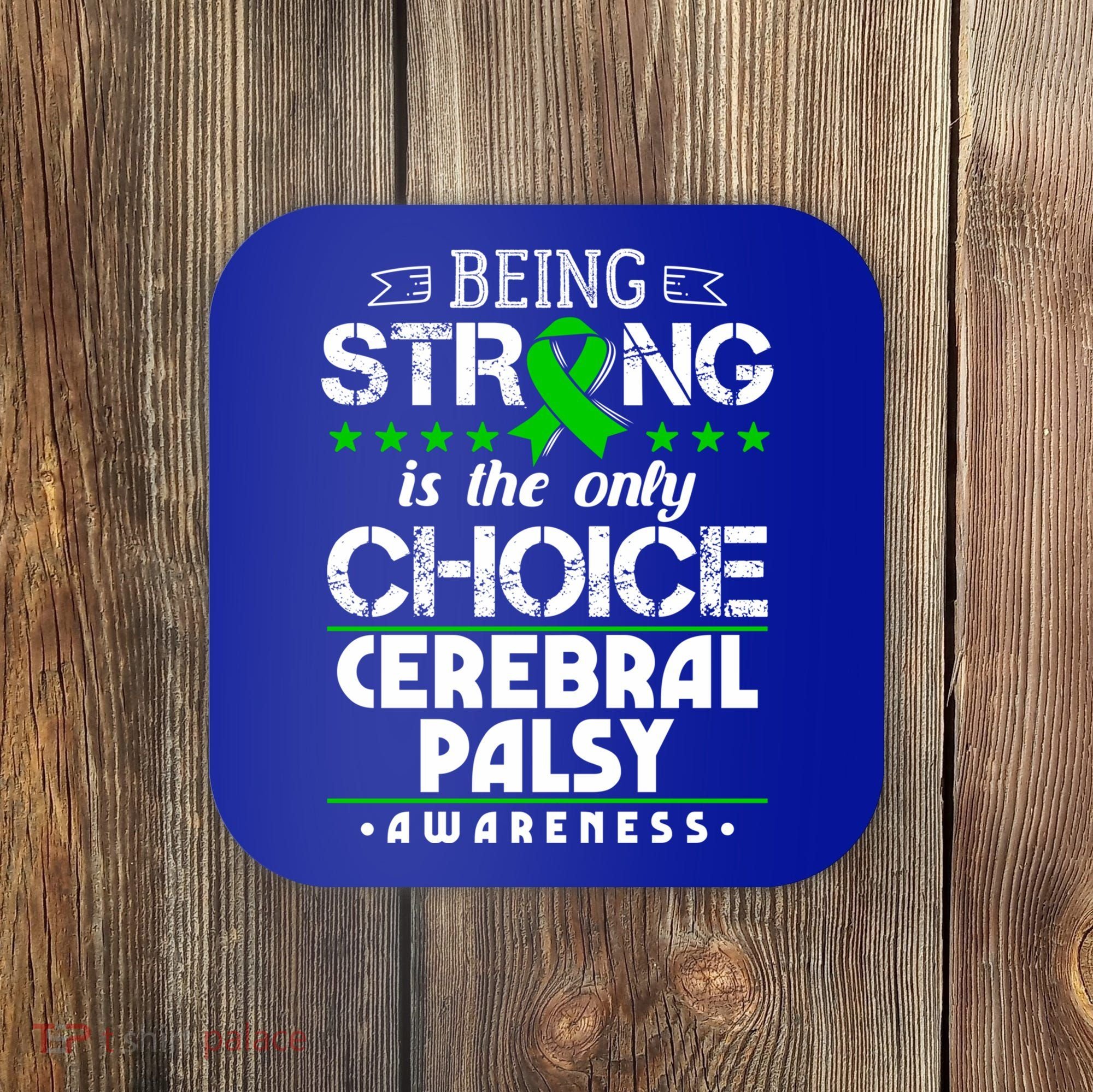 Green Ribbon Cool Gift Cerebral Palsy Awareness Cool Gift Coaster