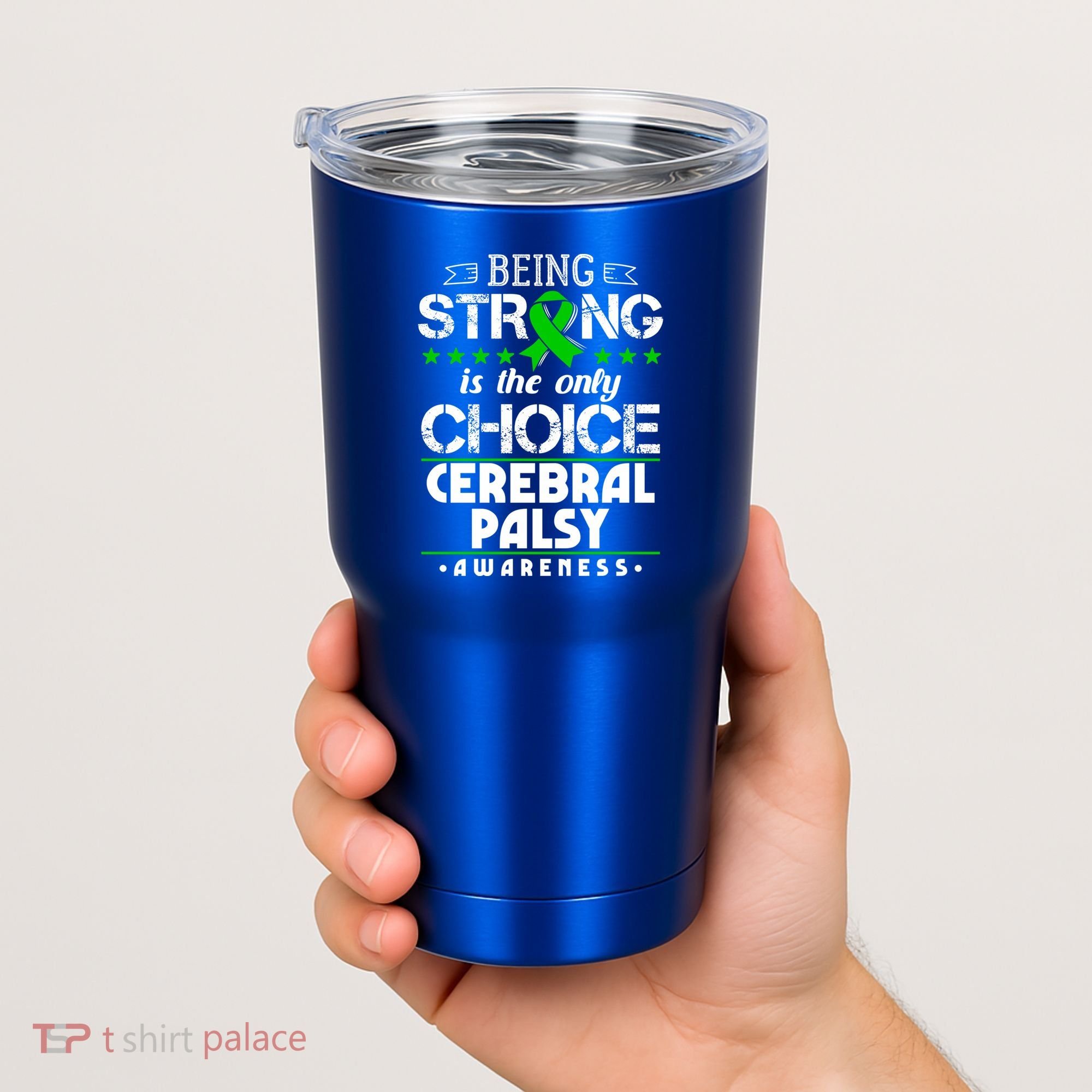 Green Ribbon Cool Gift Cerebral Palsy Awareness Cool Gift Tumbler