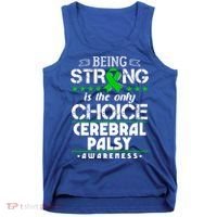 Green Ribbon Cool Gift Cerebral Palsy Awareness Cool Gift Tank Top thumb 0