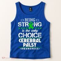 Green Ribbon Cool Gift Cerebral Palsy Awareness Cool Gift Tank Top thumb 2