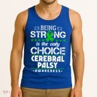 Green Ribbon Cool Gift Cerebral Palsy Awareness Cool Gift Tank Top thumb 3