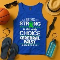 Green Ribbon Cool Gift Cerebral Palsy Awareness Cool Gift Tank Top thumb 4