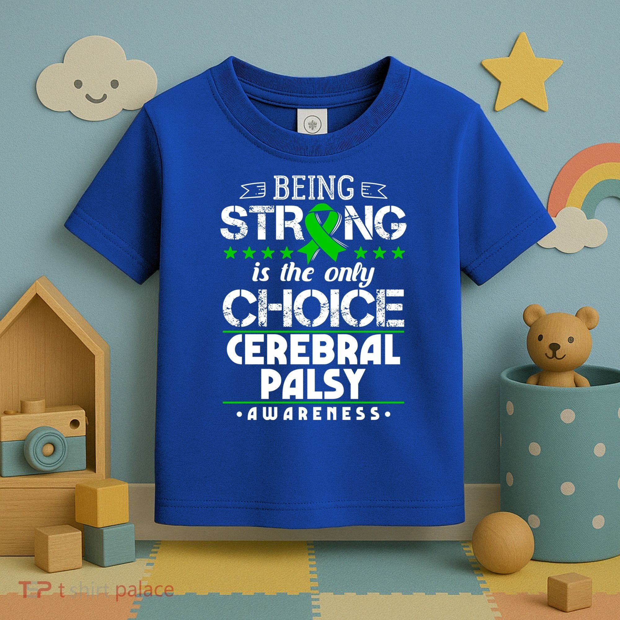 Green Ribbon Cool Gift Cerebral Palsy Awareness Cool Gift Toddler T-Shirt