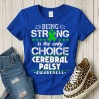 Green Ribbon Cool Gift Cerebral Palsy Awareness Cool Gift Women's T-Shirt thumb 3