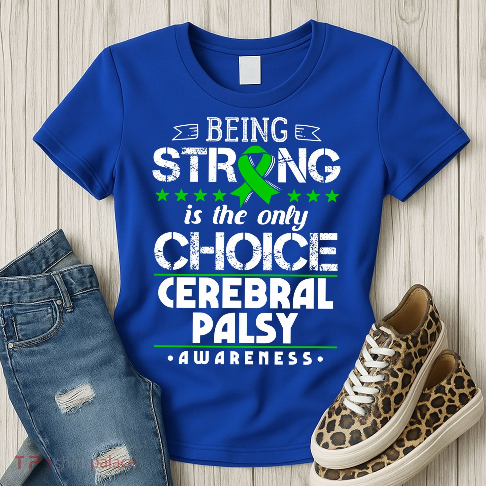 Green Ribbon Cool Gift Cerebral Palsy Awareness Cool Gift Women's T-Shirt